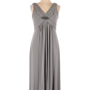 BCBGMaxAzria Gray Cocktail Dress with Brooch